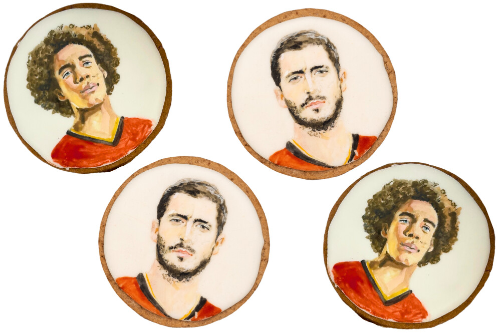 biscuits personnalisés joueurs football Belgique